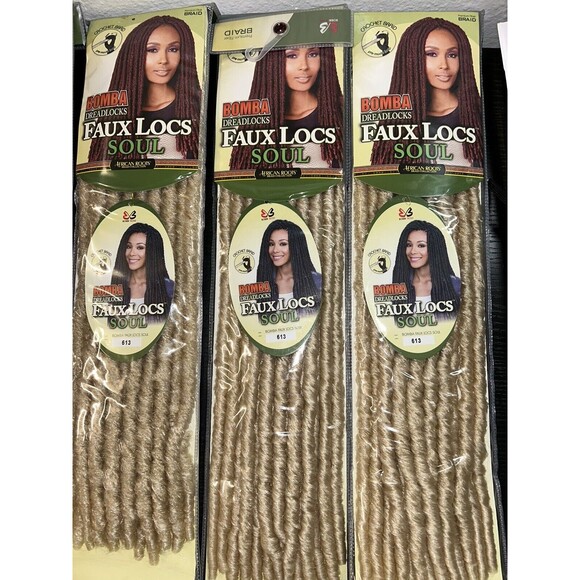 Set Of 8 Bomba Dreadlocks Faux Locs Soul & Bobbi Boss Braid King Tip 3X knotless main image 3